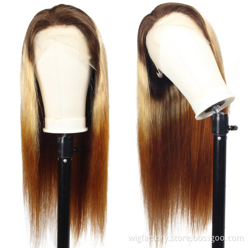 Natural Virgin Brazilian  Hair Lace Frontal Wig for Black Women,Pre Pluck Lace Wig,Cheap Cuticle Aligned Long Human Wi